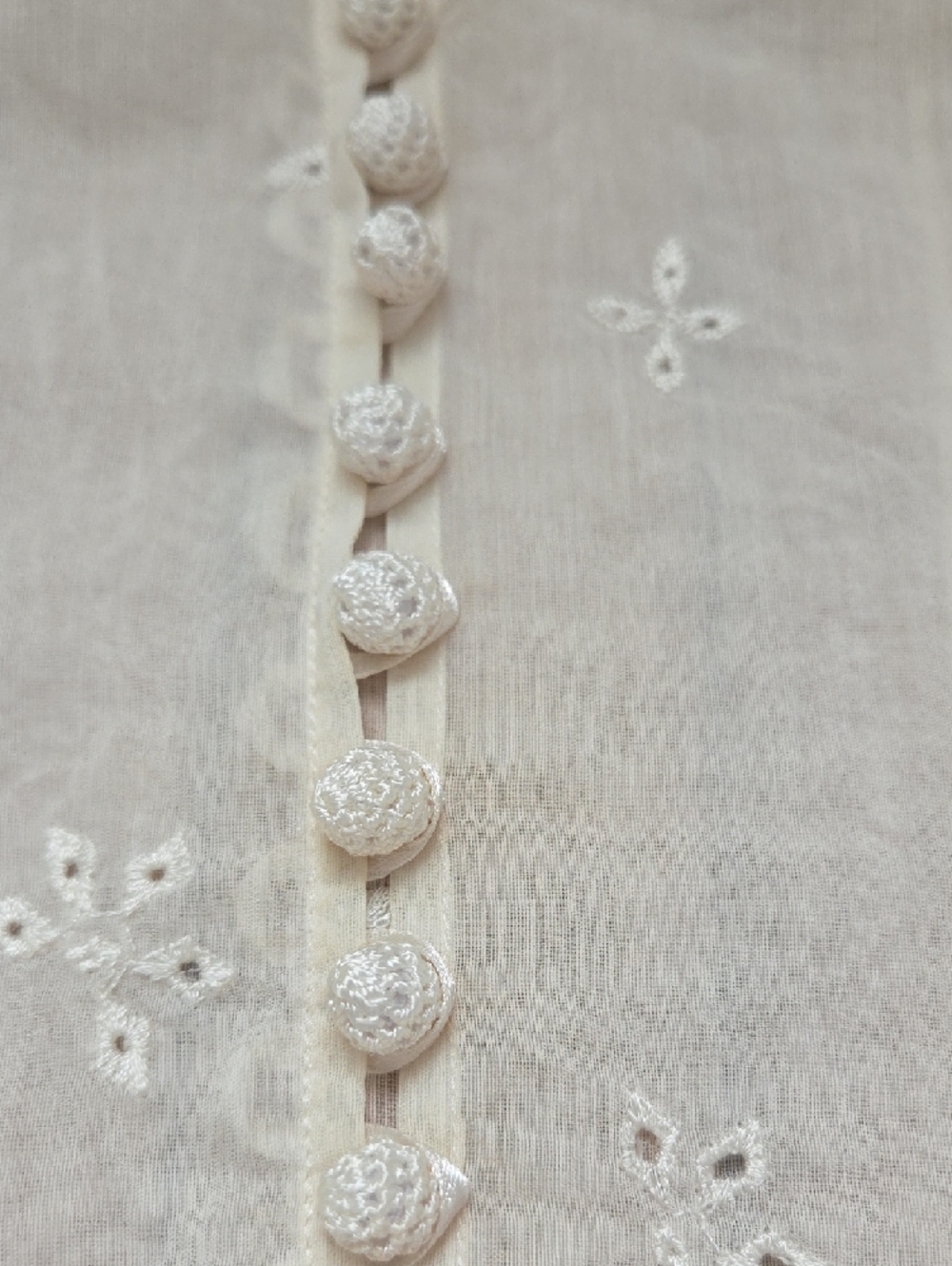 See By Chloe Cream Eyelet Peplum Blouse - Picture 3 of 9